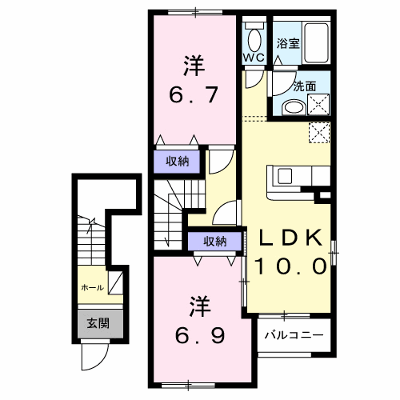 ヒュッゲ 205【管理NO：1-099445701-02050】 ★家具家電は申し込み後に搬入します★ ★2026年10月下旬入居可能★の外観画像
