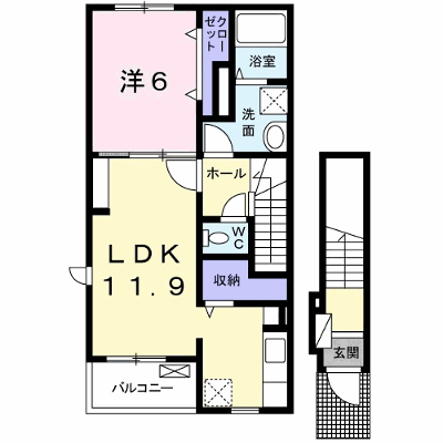 プレストーラⅠ 201【管理NO：1-020795501-02010】 ★家具家電は申し込み後に搬入します★ ★2026年11月上旬入居可能★の外観画像