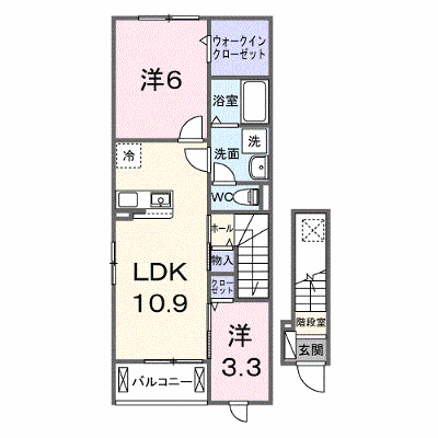 インディゴ　ブルーム 201【管理NO：1-028893901-02010】 ★家具家電は申し込み後に搬入します★ ★2027年03月下旬入居可能★の外観画像