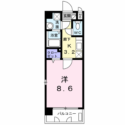 マーベラス大竜 204【管理NO：1-013430401-02040】 ★家具家電は申し込み後に搬入します★ ★2026年12月上旬入居可能★の外観画像