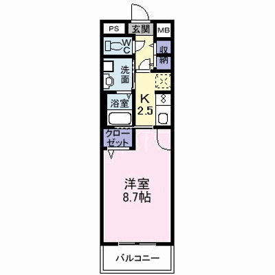 アロースⅡ 102【管理NO：1-013890501-01020】 ★家具家電は申し込み後に搬入します★ ★2026年11月下旬入居可能★の外観画像