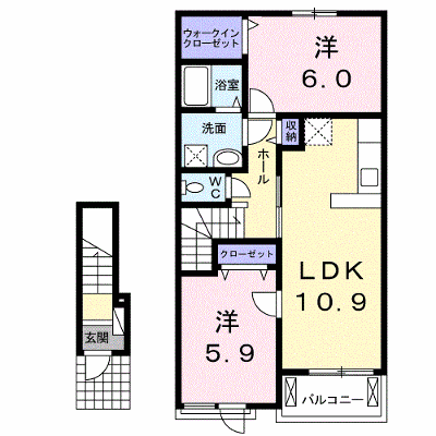 凛Ⅱ 202【管理NO：1-021738902-02020】 ★家具家電は申し込み後に搬入します★ ★2026年12月中旬入居可能★の外観画像
