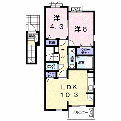 エレガンス・トリオ 201【管理NO：1-021528101-02010】 ★家具家電は申し込み後に搬入します★ ★2026年12月上旬入居可能★の外観画像