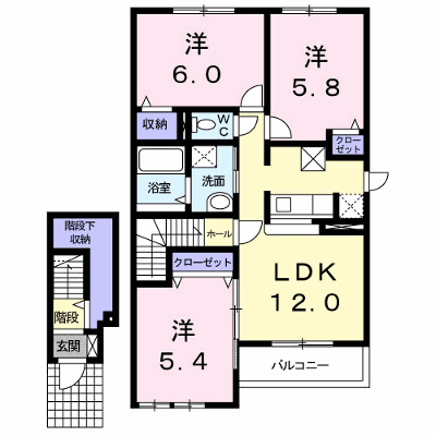 ＲＥＲＡ　Ⅰ 202【管理NO：1-015596801-02020】 ★家具家電は申し込み後に搬入します★の外観画像