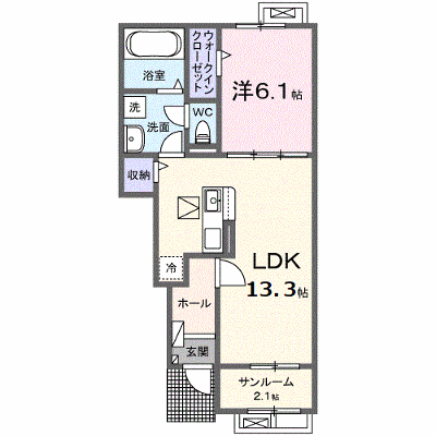 クリアサニー　Ｋ 104【管理NO：1-028799801-01040】 ★家具家電は申し込み後に搬入します★ ★2027年04月上旬入居可能★の外観画像