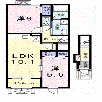 グローリーアカヒラ 202【管理NO：1-099400701-02020】 ★家具家電は申し込み後に搬入します★ ★2026年11月下旬入居可能★の外観画像