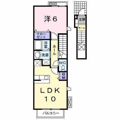 ベルフローラⅡ 201【管理NO：1-014092702-02010】 ★家具家電は申し込み後に搬入します★ ★2026年11月下旬入居可能★の外観画像