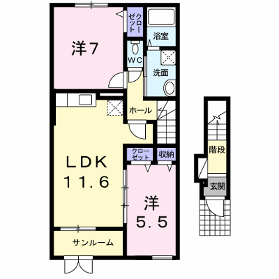 愛美 204【管理NO：1-018212001-02040】 ★家具家電は申し込み後に搬入します★ ★2026年12月中旬入居可能★の外観画像