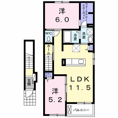 ルミナール 202【管理NO：1-025511601-02020】 ★家具家電は申し込み後に搬入します★ ★2026年11月下旬入居可能★の外観画像