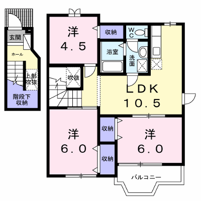 ニュークレストールＡ 201【管理NO：1-009475401-02010】 ★家具家電は申し込み後に搬入します★ ★2026年11月下旬入居可能★の外観画像