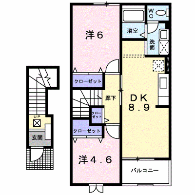 ラ・パルコ 203【管理NO：1-010450301-02030】 ★家具家電は申し込み後に搬入します★ ★2026年11月下旬入居可能★の外観画像