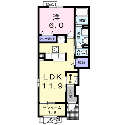 シエロ・アズールⅡ 101【管理NO：1-022784601-01010】 ★家具家電は申し込み後に搬入します★ ★2026年11月下旬入居可能★の外観画像