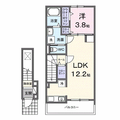 アマルコルド 203【管理NO：1-028766201-02030】 ★家具家電は申し込み後に搬入します★ ★2027年02月上旬入居可能★の外観画像