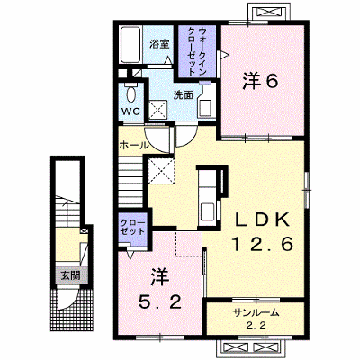 ハッピー　Ⅱ 203【管理NO：1-023630201-02030】 ★家具家電は申し込み後に搬入します★ ★2026年11月下旬入居可能★の外観画像