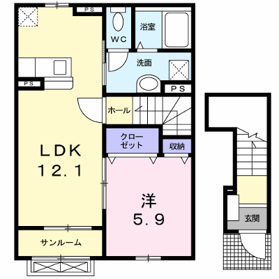 ハイ・アイランド　Ⅱ 202【管理NO：1-017130902-02020】 ★家具家電は申し込み後に搬入します★ ★2026年12月上旬入居可能★の外観画像