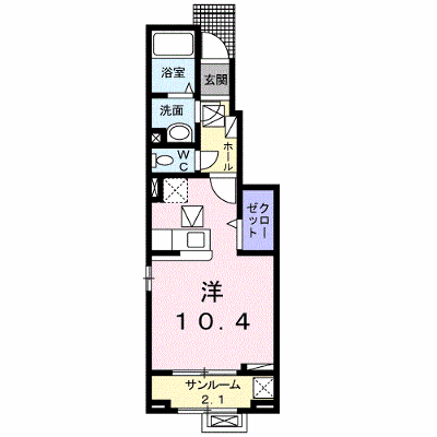 エグジスト 104【管理NO：1-023977801-01040】 ★家具家電は申し込み後に搬入します★ ★2026年11月上旬入居可能★の外観画像