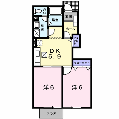 ウィングコート　Ａ 103【管理NO：1-012294301-01030】 ★家具家電は申し込み後に搬入します★ ★2026年12月中旬入居可能★の外観画像