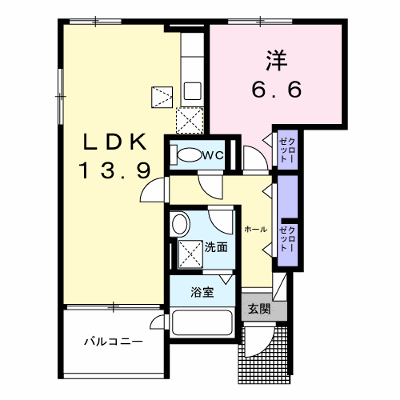 サクラーレ 101【管理NO：1-027810201-01010】 ★家具家電は申し込み後に搬入します★ ★2026年10月下旬入居可能★の外観画像