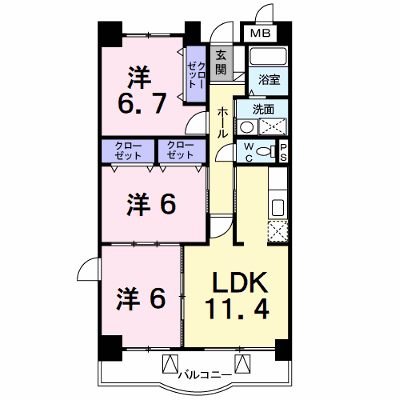 エクセレント甲府 505【管理NO：1-013626601-05050】 ★家具家電は申し込み後に搬入します★ ★2026年10月下旬入居可能★の外観画像