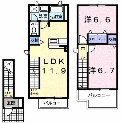 プリヴェイル中松山 201【管理NO：1-011925001-02010】 ★家具家電は申し込み後に搬入します★ ★2026年12月中旬入居可能★の外観画像