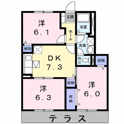 シャルマン桜Ａ 103【管理NO：1-009566901-01030】 ★家具家電は申し込み後に搬入します★ ★2026年12月中旬入居可能★の外観画像