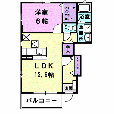 フィオーレ　Ⅰ 101【管理NO：1-015486201-01010】 ★家具家電は申し込み後に搬入します★ ★2026年11月下旬入居可能★の外観画像