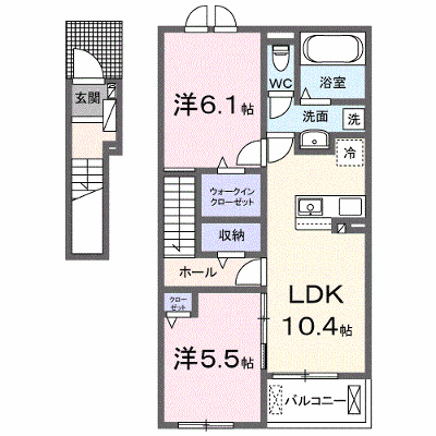ジュネスⅡ 202【管理NO：1-027335602-02020】 ★家具家電は申し込み後に搬入します★ ★2026年11月下旬入居可能★の外観画像