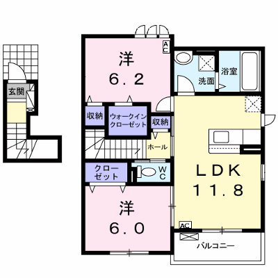 コートオリーブＢ 201【管理NO：1-024269702-02010】 ★家具家電は申し込み後に搬入します★ ★2026年11月下旬入居可能★の外観画像