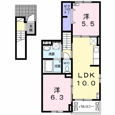 メゾン・リベルテＡ 201【管理NO：1-023669801-02010】 ★家具家電は申し込み後に搬入します★ ★2026年12月中旬入居可能★の外観画像
