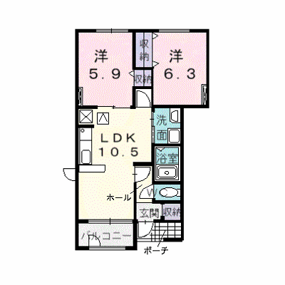 ラ・メルヴェイユⅡ 101【管理NO：1-012441801-01010】 ★家具家電は申し込み後に搬入します★ ★2026年11月中旬入居可能★の外観画像