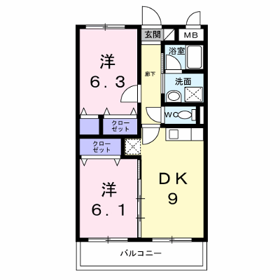 クレマチス 202【管理NO：1-099399501-02020】 ★家具家電は申し込み後に搬入します★ ★2026年12月中旬入居可能★の外観画像