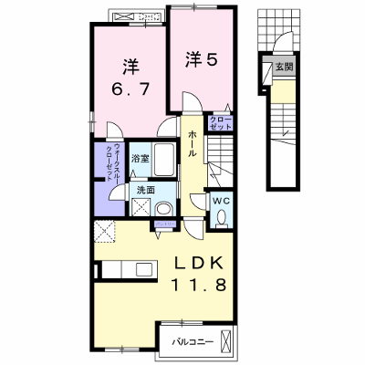 カーサ　ソレイユⅡ 203【管理NO：1-023225601-02030】 ★家具家電は申し込み後に搬入します★ ★2026年12月中旬入居可能★の外観画像