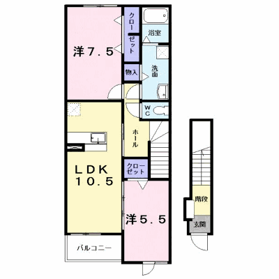 寺庄フォレストハイツ 204【管理NO：1-018187001-02040】 ★家具家電は申し込み後に搬入します★ ★2026年12月上旬入居可能★の外観画像