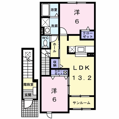 ボヌールＣ 202【管理NO：1-014118003-02020】 ★家具家電は申し込み後に搬入します★ ★2026年11月下旬入居可能★の外観画像