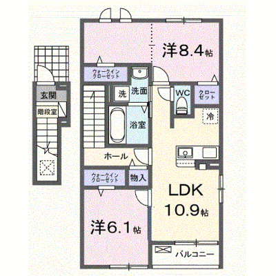 ＣＯＣＯメゾン　ＨＪ 201【管理NO：1-027947401-02010】 ★家具家電は申し込み後に搬入します★ ★2026年12月中旬入居可能★の外観画像