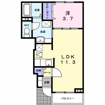 クレイン　フィールドⅠ 103【管理NO：1-016339701-01030】 ★家具家電は申し込み後に搬入します★ ★2026年12月上旬入居可能★の外観画像
