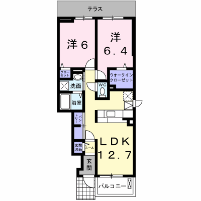 ベル・セーズⅡ 104【管理NO：1-020273502-01040】 ★家具家電は申し込み後に搬入します★ ★2026年12月中旬入居可能★の外観画像