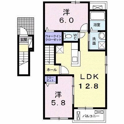 プラムヒルズ 201【管理NO：1-023213601-02010】 ★家具家電は申し込み後に搬入します★ ★2026年11月中旬入居可能★の外観画像