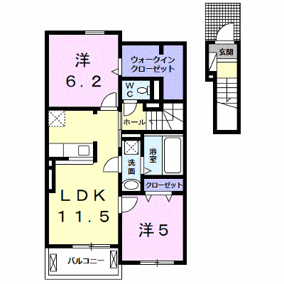 エテルノ木ノ本Ｂ 203【管理NO：1-027421902-02030】 ★家具家電は申し込み後に搬入します★ ★2026年12月中旬入居可能★の外観画像