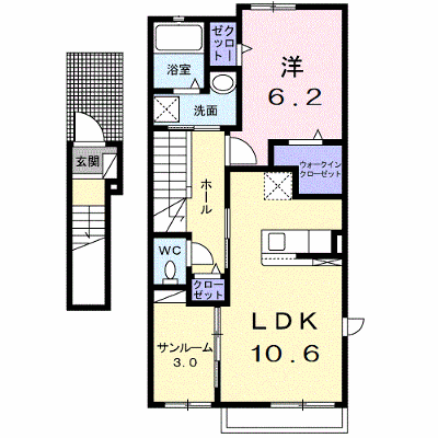 シエロガーデン観音寺　Ｃ 201【管理NO：1-026648403-02010】 ★家具家電は申し込み後に搬入します★ ★2026年12月中旬入居可能★の外観画像