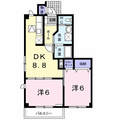 セーリオＡ 102【管理NO：1-010403701-01020】 ★家具家電は申し込み後に搬入します★の外観画像