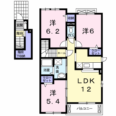プラシードⅡ 201【管理NO：1-016384001-02010】 ★家具家電は申し込み後に搬入します★ ★2026年11月下旬入居可能★の外観画像