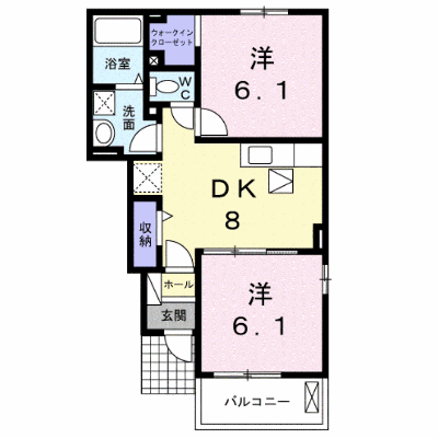 プリンセチアⅢ 104【管理NO：1-021301501-01040】 ★家具家電は申し込み後に搬入します★ ★2026年11月下旬入居可能★の外観画像