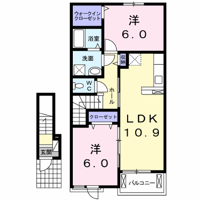 ヴィラ・コートⅢ 203【管理NO：1-024706803-02030】 ★家具家電は申し込み後に搬入します★ ★2026年11月下旬入居可能★の外観画像