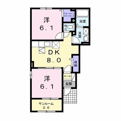 サンリット　Ⅰ 101【管理NO：1-023506401-01010】 ★家具家電は申し込み後に搬入します★ ★2026年11月下旬入居可能★の外観画像