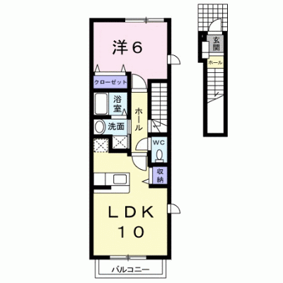 プランドール 201【管理NO：1-018382401-02010】 ★家具家電は申し込み後に搬入します★ ★2026年11月下旬入居可能★の外観画像