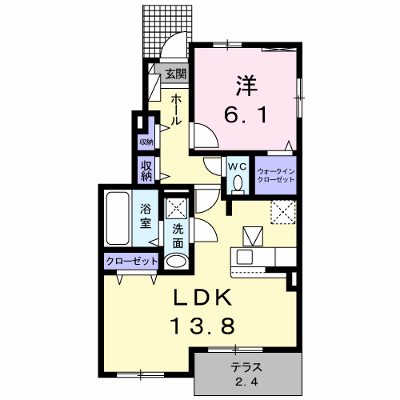 グランフォ－レ　Ａ 101【管理NO：1-025462201-01010】 ★家具家電は申し込み後に搬入します★ ★2026年12月上旬入居可能★の外観画像