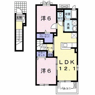 メゾン・レーブ　Ⅱ 201【管理NO：1-022607302-02010】 ★家具家電は申し込み後に搬入します★ ★2026年12月上旬入居可能★の外観画像