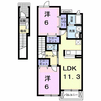 ヴィラ・ボーテⅠ 202【管理NO：1-018154601-02020】 ★家具家電は申し込み後に搬入します★ ★2026年11月下旬入居可能★の外観画像
