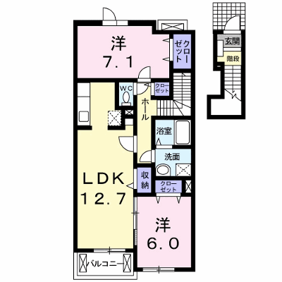 グラシオッソ 202【管理NO：1-018917301-02020】 ★家具家電は申し込み後に搬入します★ ★2026年10月下旬入居可能★の外観画像